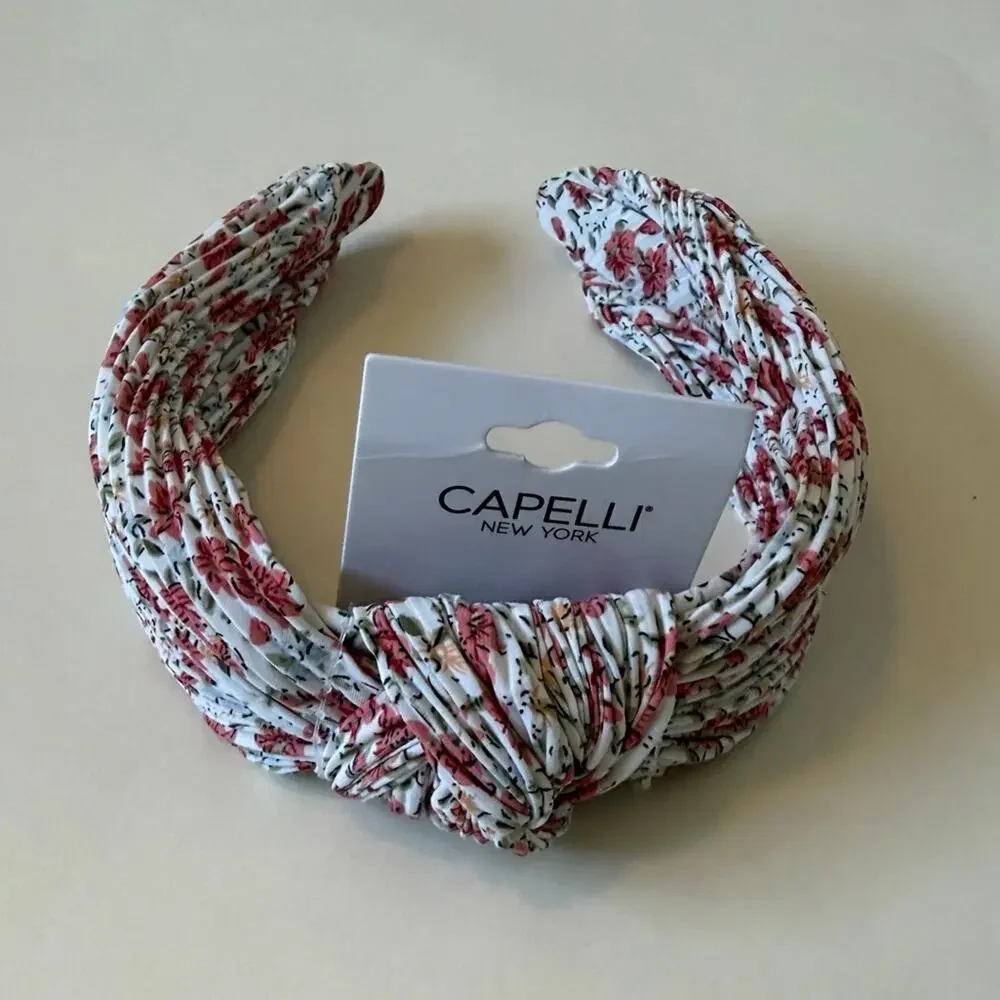 Floral pleated headband